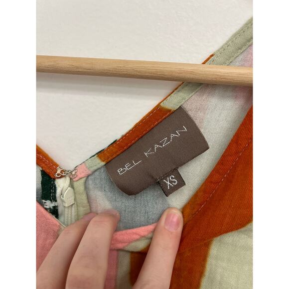 Bel Kazan Anthropologie Odine Arches Jumpsuit Abstract Colorful Crème Brulee XS - Picture 9 of 16